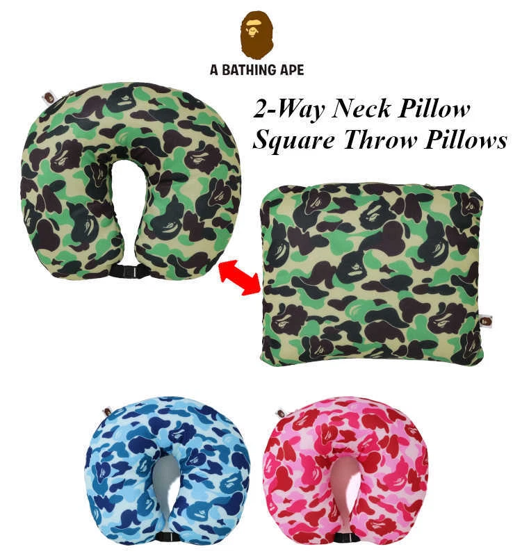 Bape ABC Camo A Bathing Ape Square Cushion Green