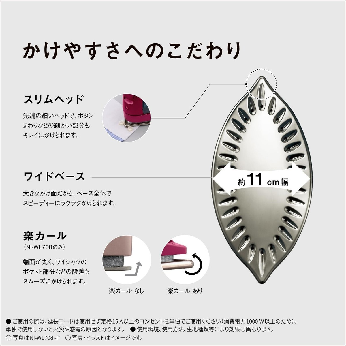 Panasonic NI-WL408-W Cordless Steam Iron Calulu Dual Head Base