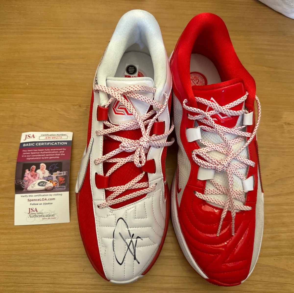 Giannis Antetokounmpo Signed Autograph Auto Nike Zoom Freak