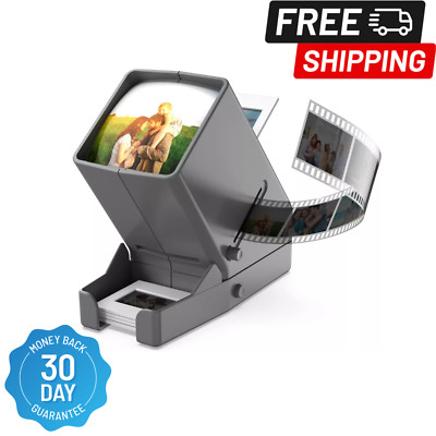 Rybozen 35Mm Slide Viewer, 3X Magnification and Desk Top LED Lighted Illuminated