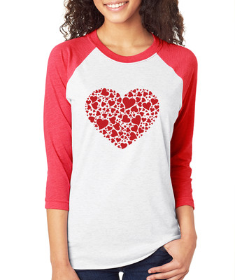 HEART OF HEARTS love positive fashion Valentine's Day Women's 3/4 ...