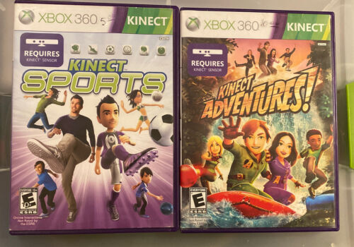 Microsoft XBOX 360 Lot of 2 Video Game Kinect Sports Kinect Adventure - Picture 1 of 3