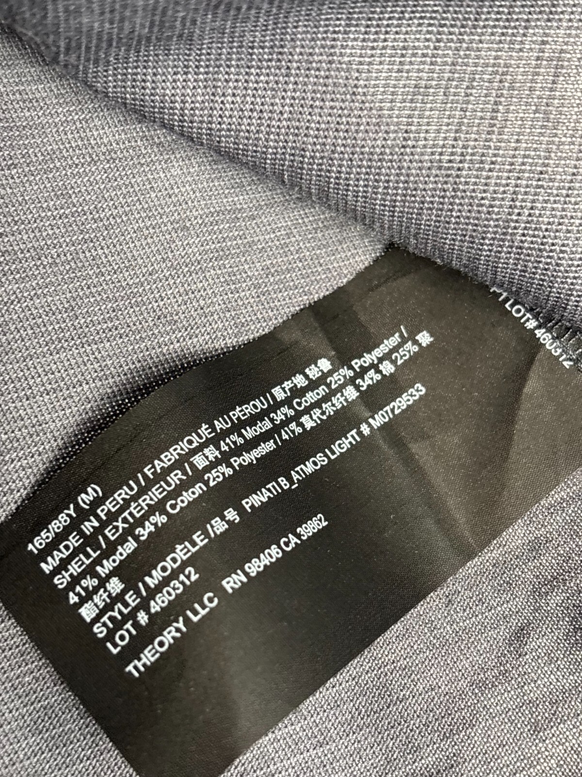 THEORY Heathered Gray Basic Essential Minimalist … - image 7