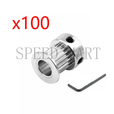 100 pcs GT2 Timing Belt Pulleys 16T 4mm Bore 11mm Width for RepRap 3D Printer