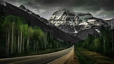 Landscape mountains nature road Custom Gaming Mat Desk