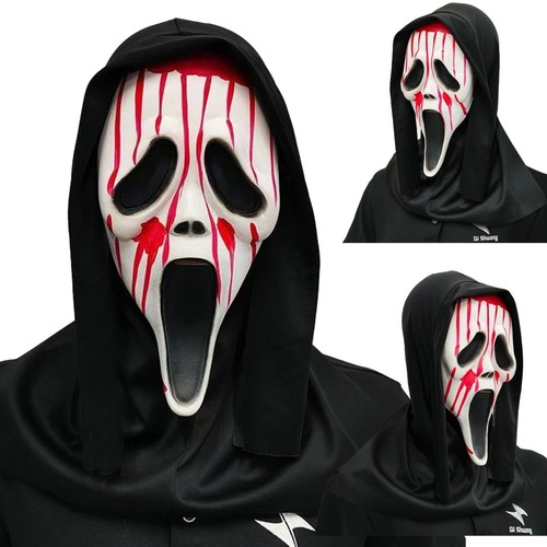 Halloween Scary Ghost Mask Face Full Head Latex Cosplay Party Masquerade Costume