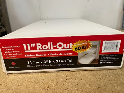11  Roll-Out  Cabinet Kitchen Drawer , 21 5/8  x 11'' x 3'', 60lbs Capacity