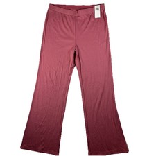 Gap GapBody Women's Large Ribbed High Rise Pajama Pants Heather Rose Pink 49.95