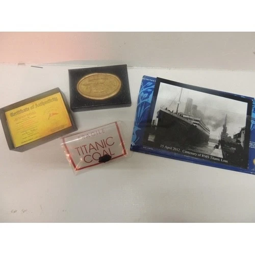 Genuine RMS Titanic Recovered Coal Fragment With Certificate & Display Set