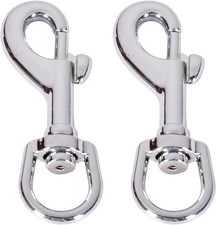 NQ Flag Swivel Snap Clips - Heavy Duty Metal Snaps Hooks 2pieces, Silver
