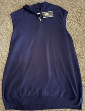 Roundtree And Yorke Cardigan Mens Gray Zipper Sweater Vest Waffle Knit 2xt Vm05