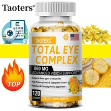 Lutein Full Effect Eye Complex 860 mg - Enhances Vision - 120 Capsules