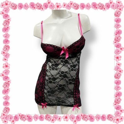 OH LA LA CHERI - Lacey Bra and Slip Lingerie with Thong - SIZE M/36B - NWOT