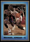 1989-90 Broder Michael Jordan Driving Tongue Out Gold Border Bulls Card MINT