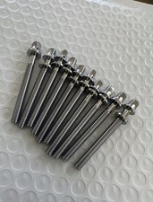 10 Drum Tension Rods 2" 52mm 1-17/16 Chrome w/Washers Diameter 7/32" Drum Part