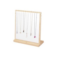 Bamboo Necklace Display Stand, Wood Jewellery Necklace Holder, Chain Jewelry ...