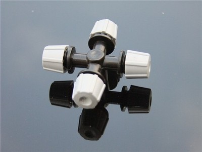 1x 4-Outlet Mist Maker Head Sprinkler Atomizing Spray Cross Nozzle 8mm *lh