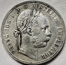 Austrian Empire 1 Florin - Francis Joseph I 1880 Silver coin KM# 2222