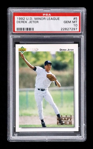 1992 Upper Deck Minor League Derek Jeter RC Rookie #5 PSA 10 GEM MINT Yankees A1