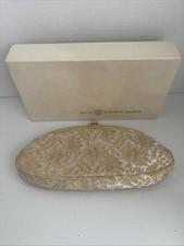 Vintage Avon by Kadin, Gold Brocade Evening Bag Purse Evening Lights",