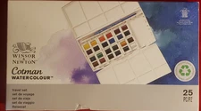 Winsor & Newton Cotman Watercolor - 24 Half Pans Studio Travel Set #0390376 NEW