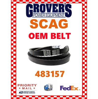 Genuine Scag 483157 Pump/Deck Drive Belt Cheetah Tiger Cub Wildcat