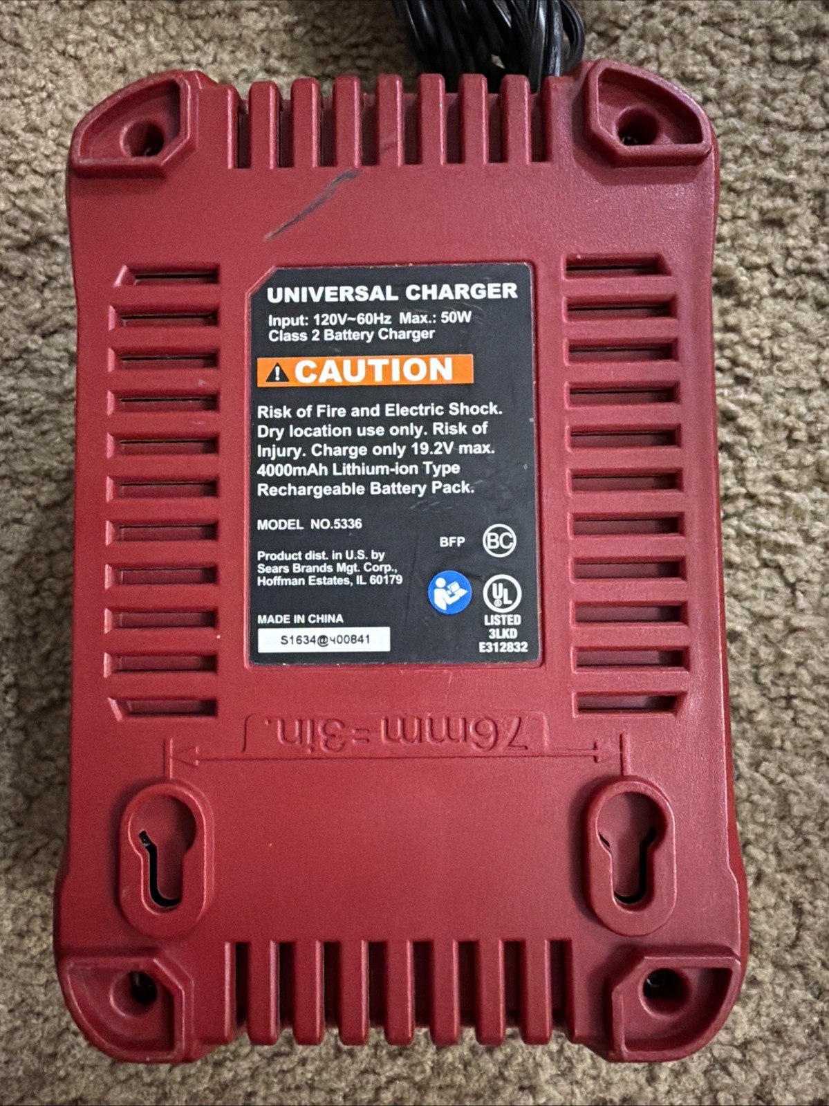 TESTED Genuine OEM Craftsman C3 19.2v Volt Universal Charger 5336 | eBay
