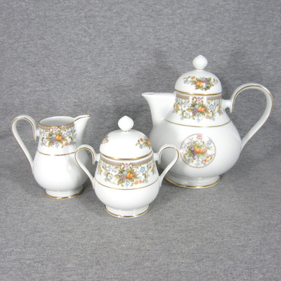 Noritake Ireland Harvesting Tea Set Teapot Creamer & Sugar