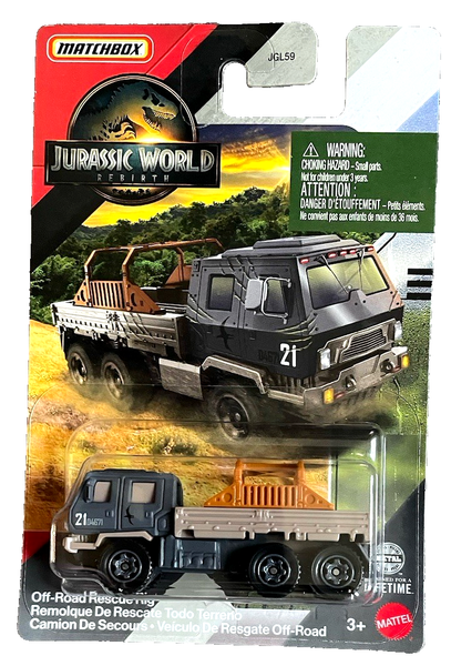 Matchbox Off Road Rescue Rig Jurassic World Rebirth 2025 1:64 Modellauto Truck-image