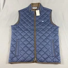 Peter Millar Golf Vest Crown Essex Chest Logo Quilted Medium Navy NWT MSRP $230