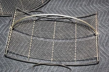 MCM Metal Handle Black Mesh Footed Magazine Rack  Vintage Log Rack Firewood