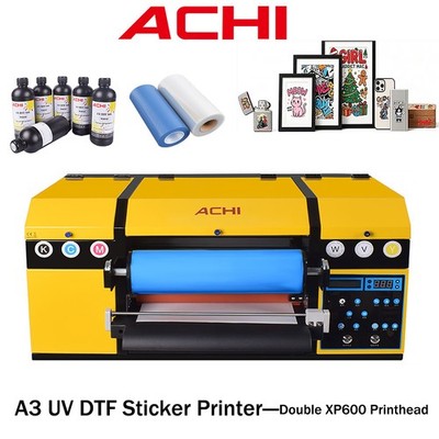 ACHI A3 UV DTF Printer Varnish Transfer Printing Support 3D Printing With Relief