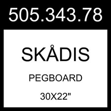 IKEA SKADIS SK DIS Pegboard Black 30x22" 505.343.78