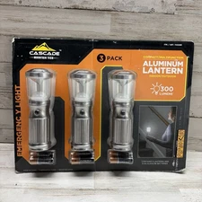 Cascade Mountain Tech Aluminum Lanterns 3 Pack 300 Lumens Emergency Lights