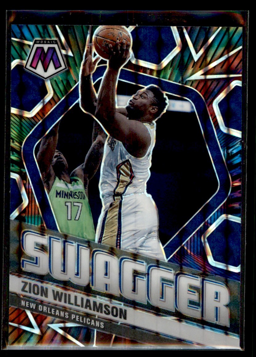 Zion Williamson 2020-21 Panini Mosaic Swagger A #12 New Orleans Pelicans