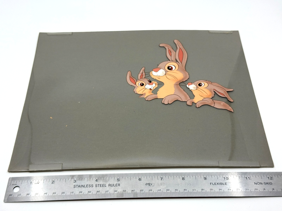 Bambi Walt Disney Thumper Three Rabbits Bunny Production Animation Cel ...