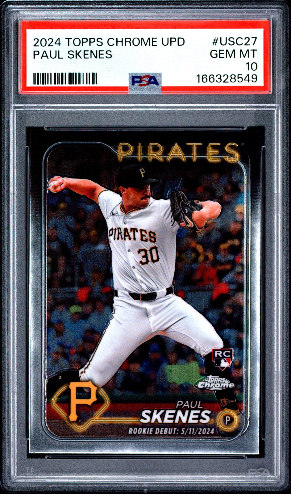 2024 Topps Chrome Update #USC27 Paul Skenes PSA 10