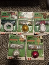 VTG Set Of 5 Fibre-Craft Christmas Tree Ornament Kits Satin W/Beads  Sequins