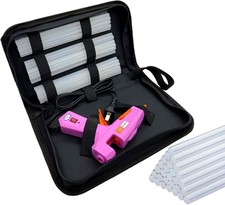 30W Pink Mini Hot Glue Gun Kit - With Case & 30 Glue Sticks New 0.59 per gallon