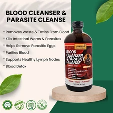 Organic BLOOD CLEANSER & PARASITE CLEANSE By Livingston Natural Herbal Lab
