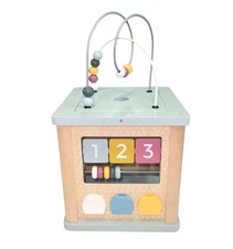 Bigjigs Wooden Activity Cube Shape Sorter Bead Maze Sensory Toy 1 Year+