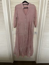 Talisman the Label Pink Long Sleeved Dress 100% Cotton Size S