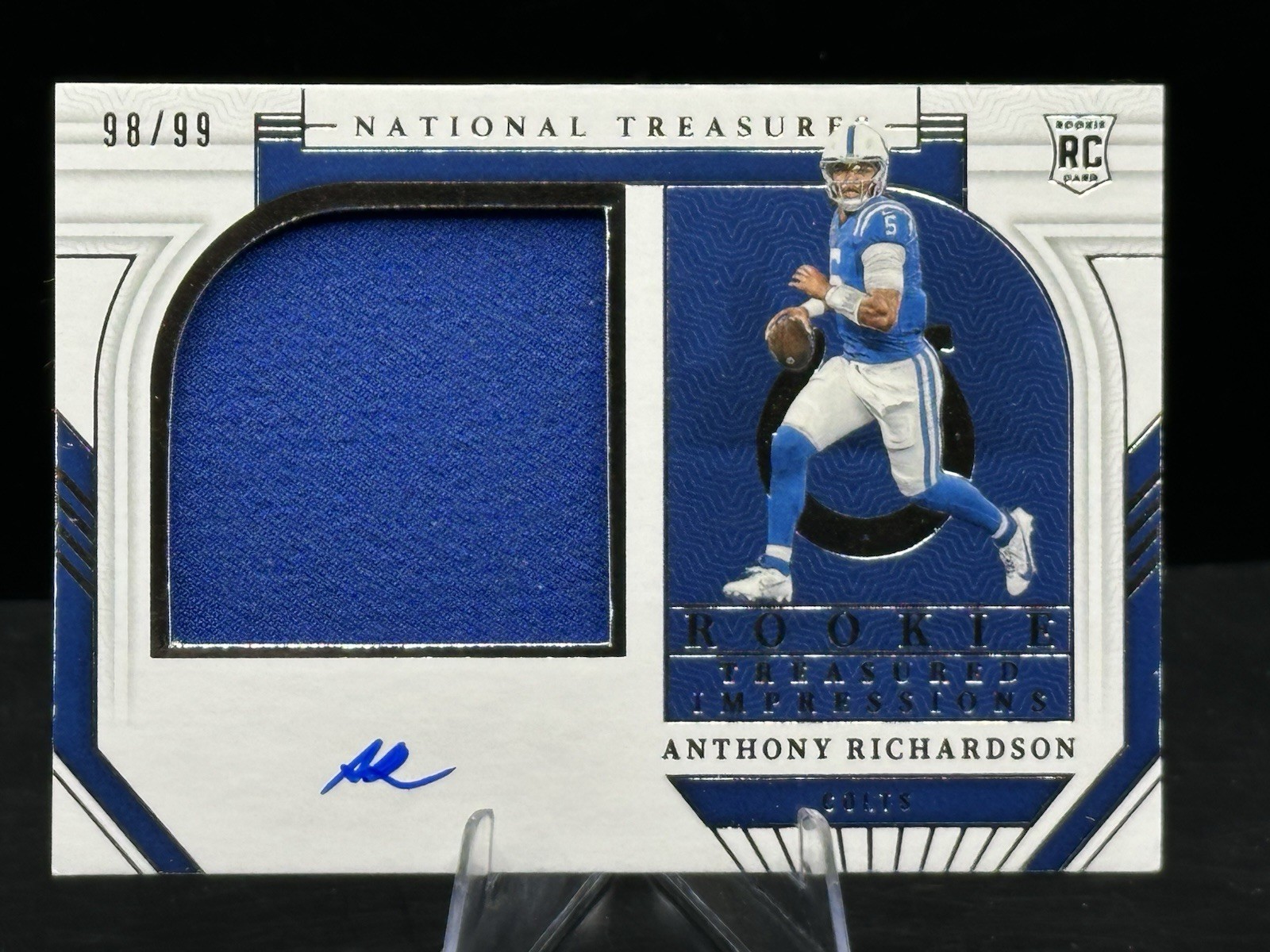 2023 National Treasures -Treasured Impressions Anthony Richardson #TI-ARN /99