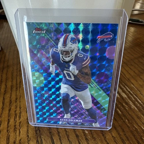 2025 Topps Finest Common Blue Geometric Refractor #83 Keon Coleman 82/99