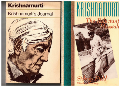 LOT 2 Krishnamurti books: Journal, Reluctant Messiah (biog.)
