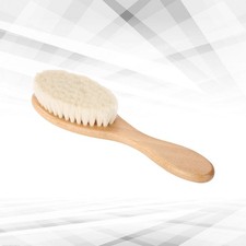 Wool Beard Cleaning Brush for Men with Curved Handle for Easy Use