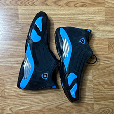 Jordan Air Jordan 14 Retro Mid-Top Basketball Sneakers Black/Blue Men 9.5 no box