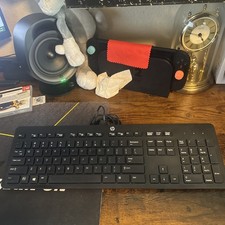 HP Desktop 320K Slim Wired QWERTY Keyboard - Black 