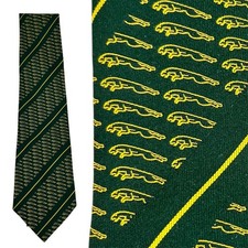 Vintage 60s/70s JAGUAR CARS Tie Mod JLR Motors Owners Club Racing Green Necktie