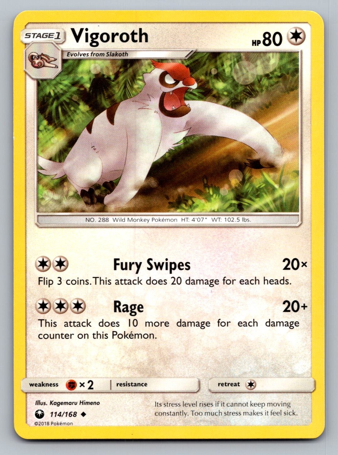 Pokemon TCG Celestial Storm Vigoroth #114